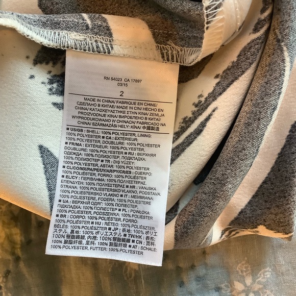 Banana Republic Black White Lined Tulip Skirt Size 2 Front Slit Like New - Picture 6 of 10